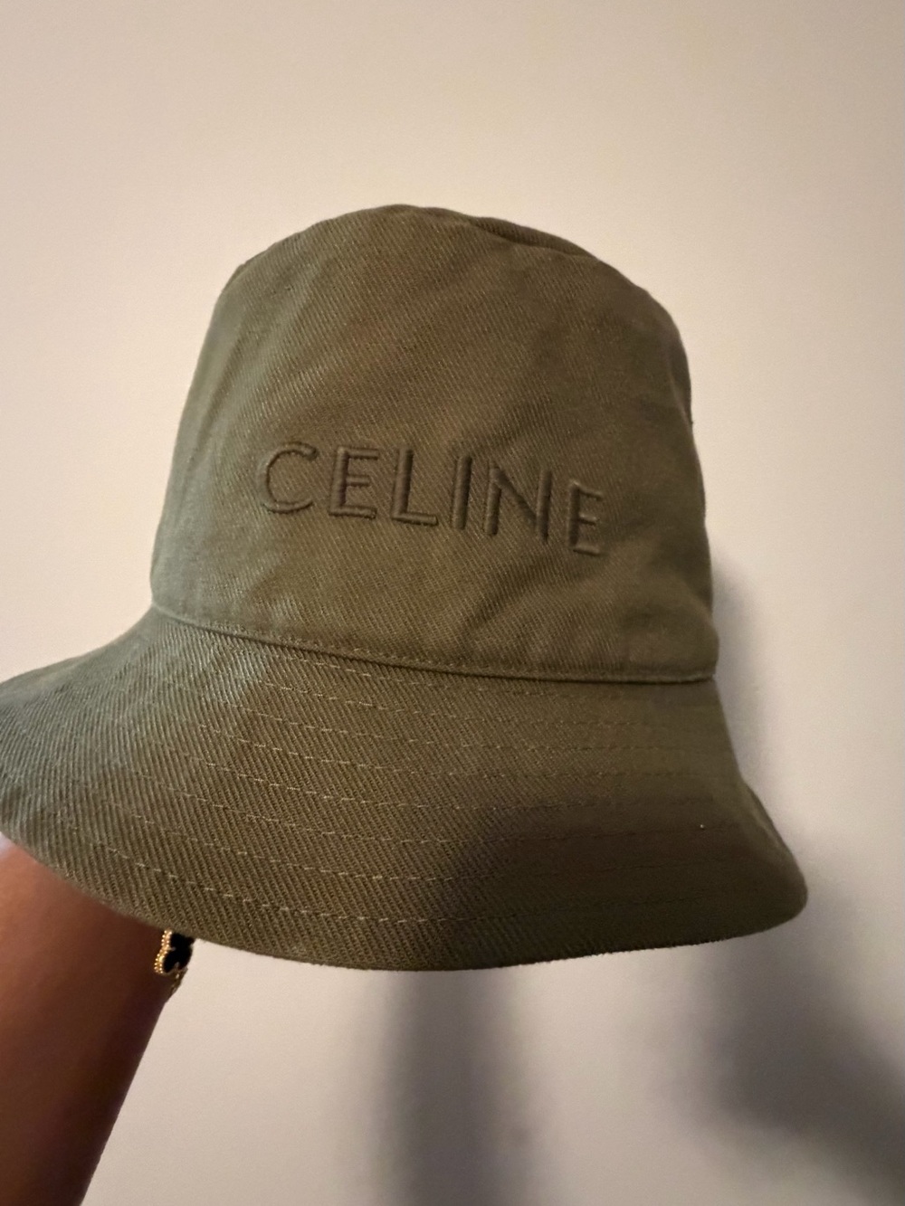 Celine Orange Quilted-Lined Bucket Hat